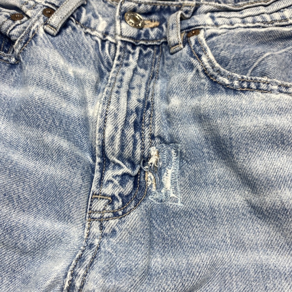 American Eagle Jeans Womens Size 0 Blue Super High Rise Baggy Wide Leg, Denim - Picture 5 of 16
